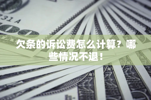 北京欠条的诉讼费怎么计算？哪些情况不退！