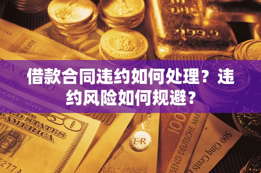 北京借款合同违约如何处理？违约风险如何规避？