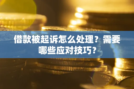 北京借款被起诉怎么处理？需要哪些应对技巧？